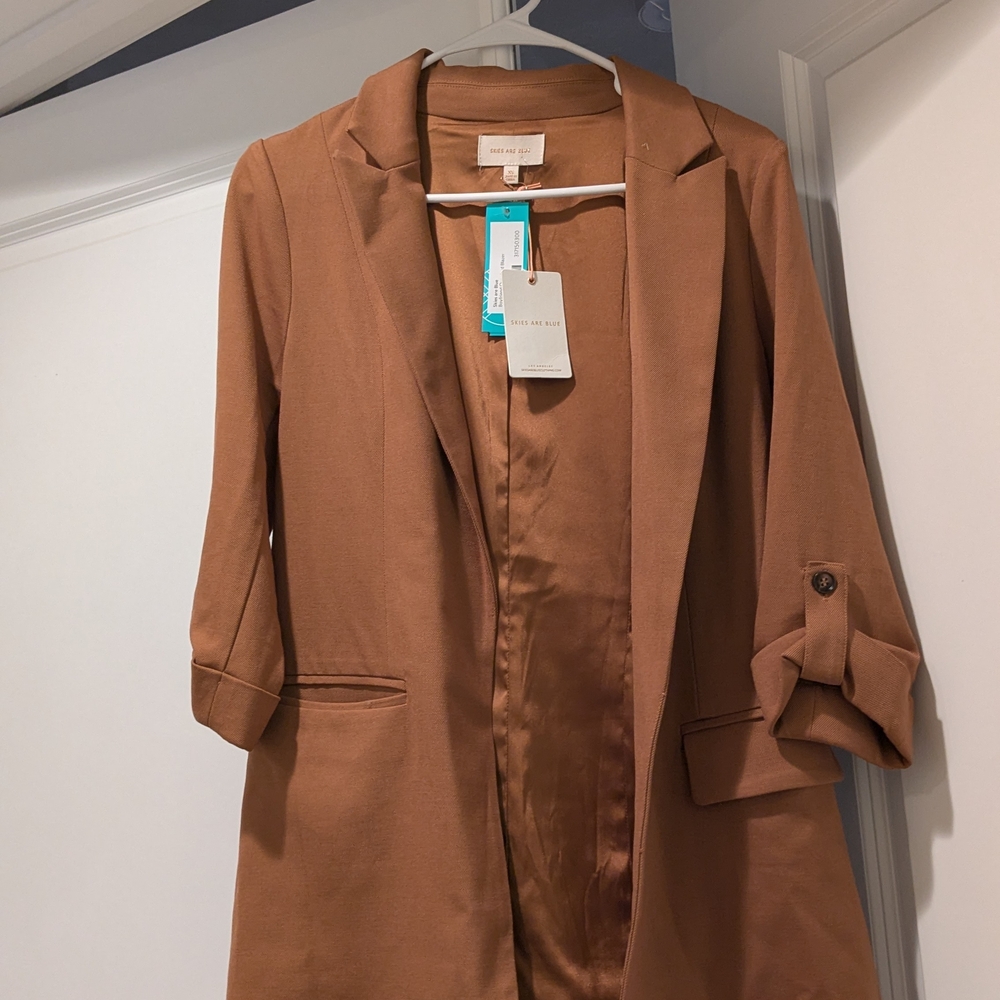 Skies Are Blue Camel Blazer